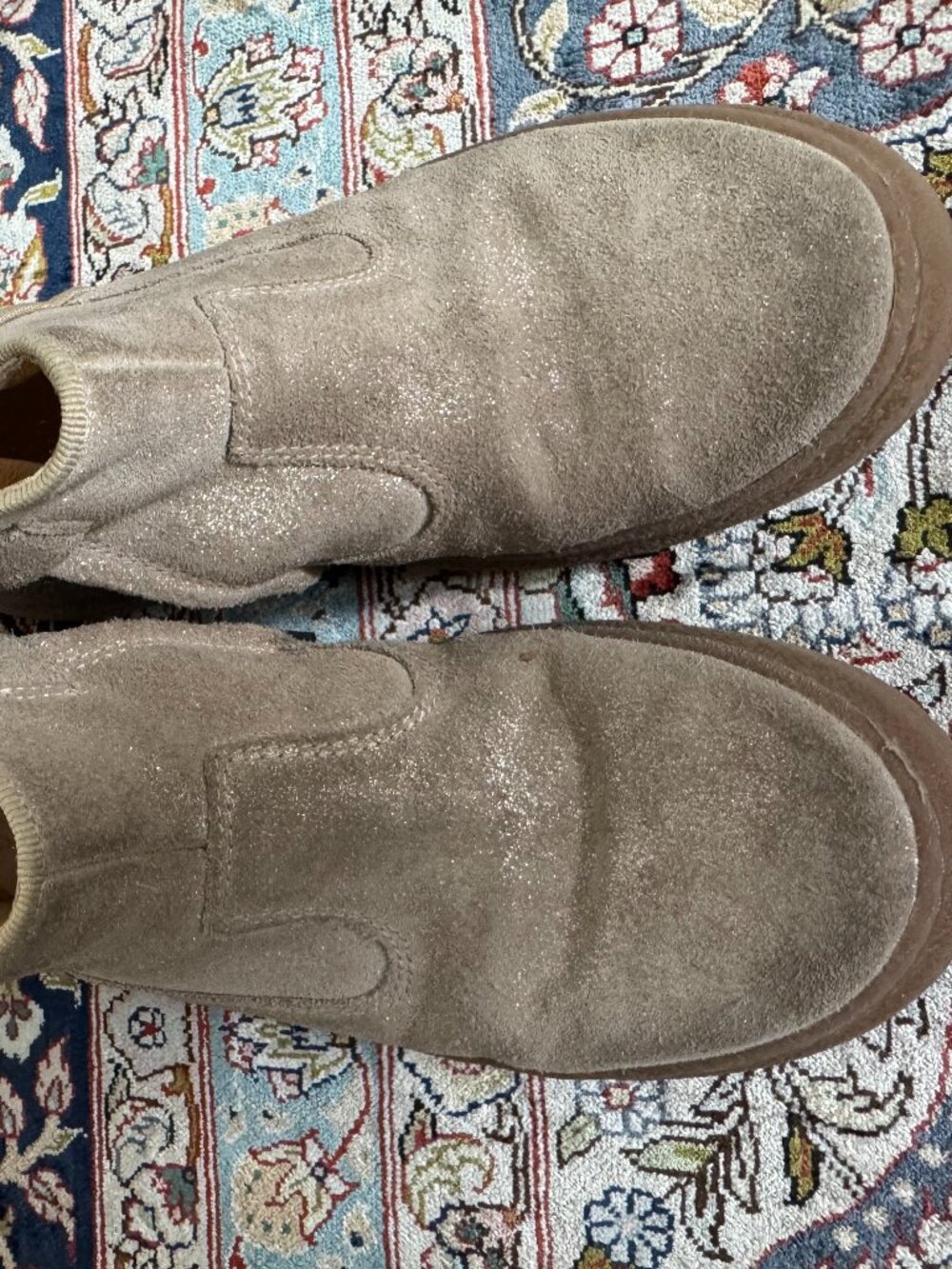 POM D'API ankle gold leather soft sole boots
